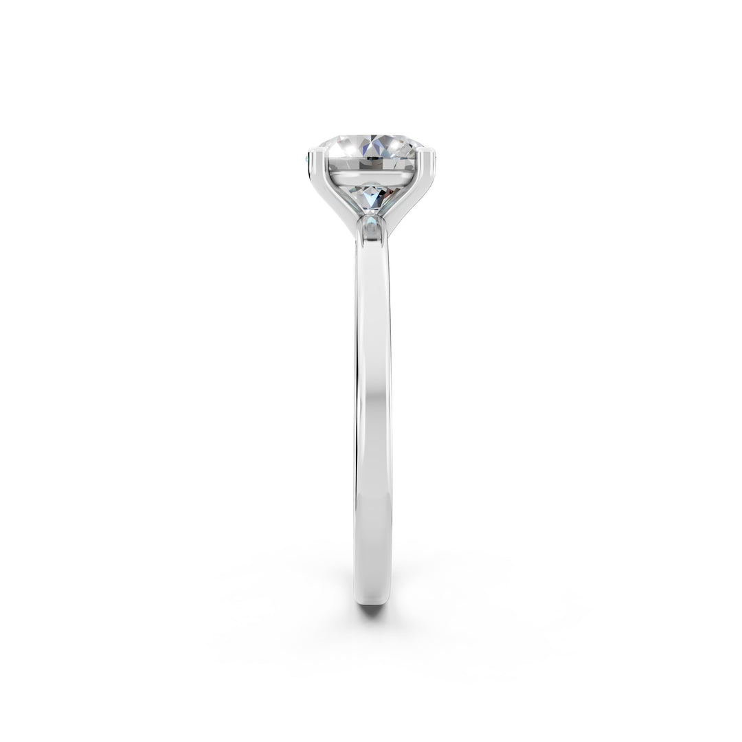 Evara Round Solitaire Diamond Womens Ring