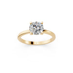 Load image into Gallery viewer, Evara Round Solitaire Diamond Womens Ring
