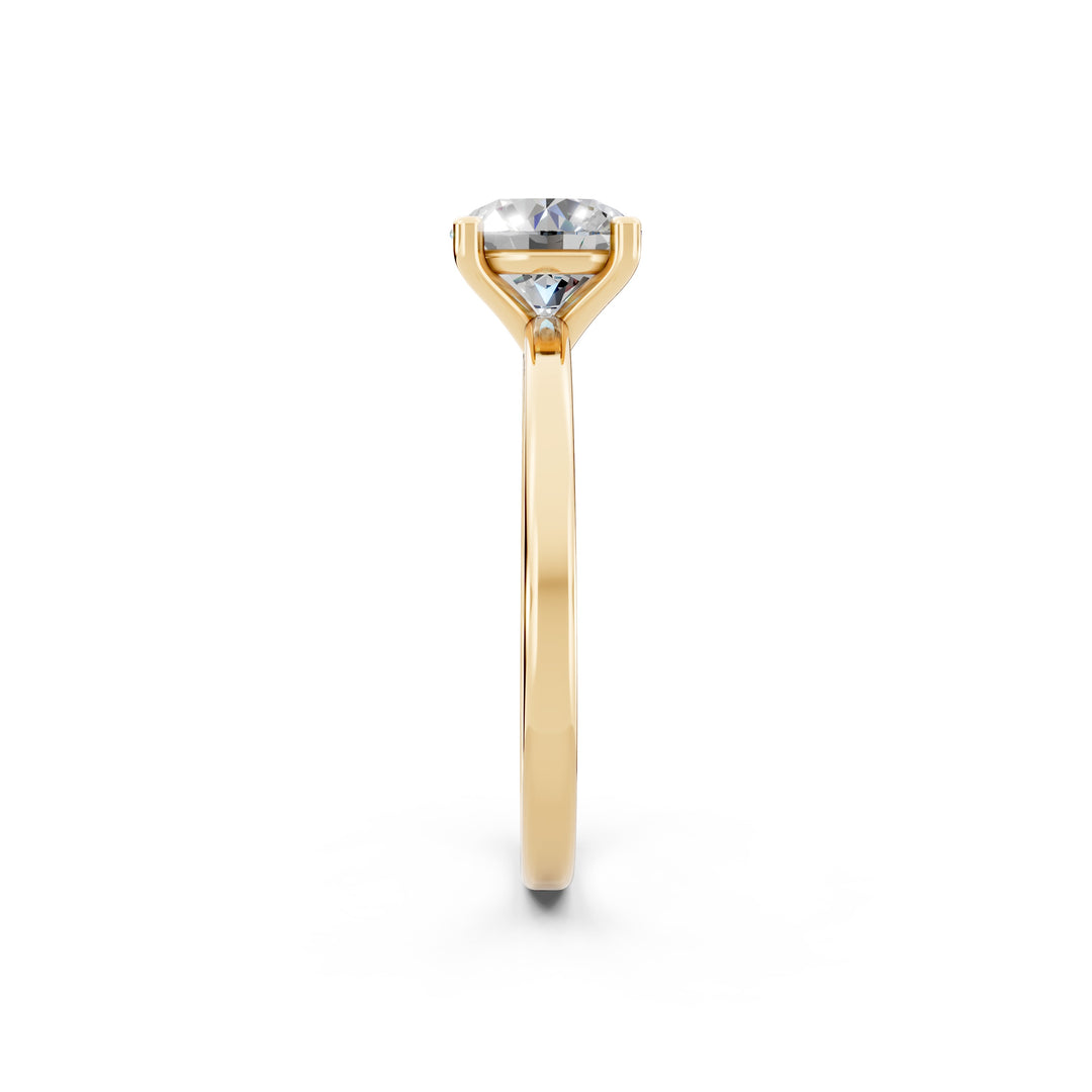 Evara Round Solitaire Diamond Womens Ring