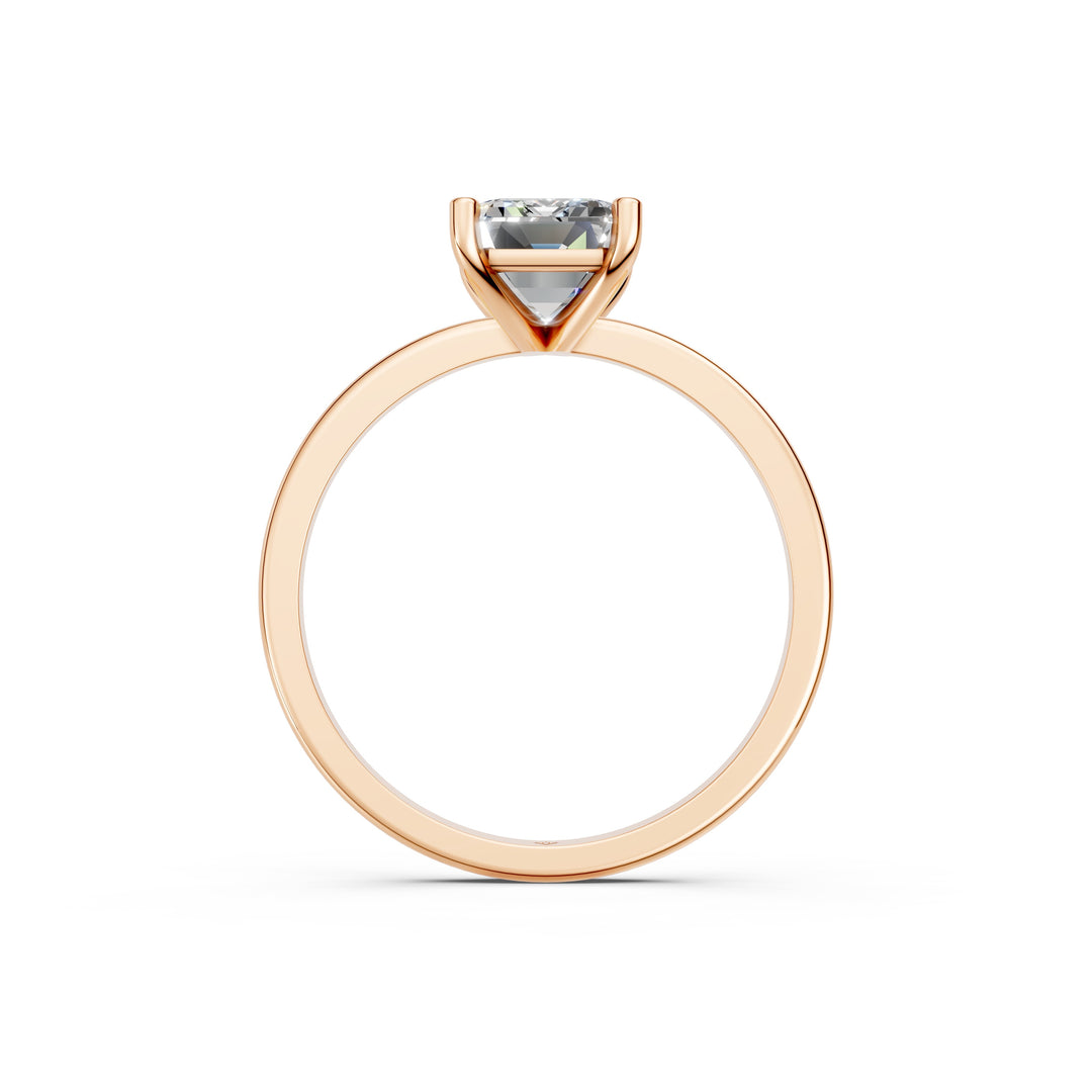 Eshia Emerald Solitaire Diamond Womens Ring