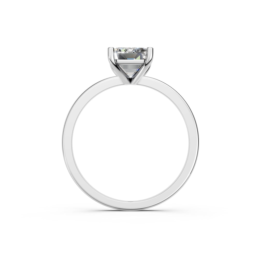 Eshia Emerald Solitaire Diamond Womens Ring