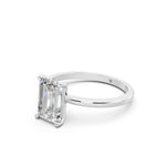 Load image into Gallery viewer, Eshia Emerald Solitaire Diamond Womens Ring
