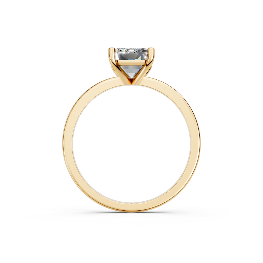 Eshia Emerald Solitaire Diamond Womens Ring
