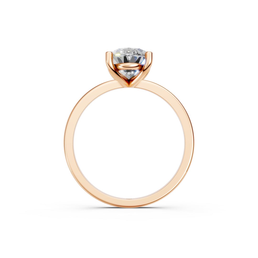 Esha Oval Solitaire Diamond Womens Ring