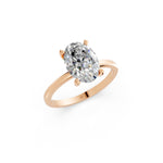 Load image into Gallery viewer, Esha Oval Solitaire Diamond Womens Ring
