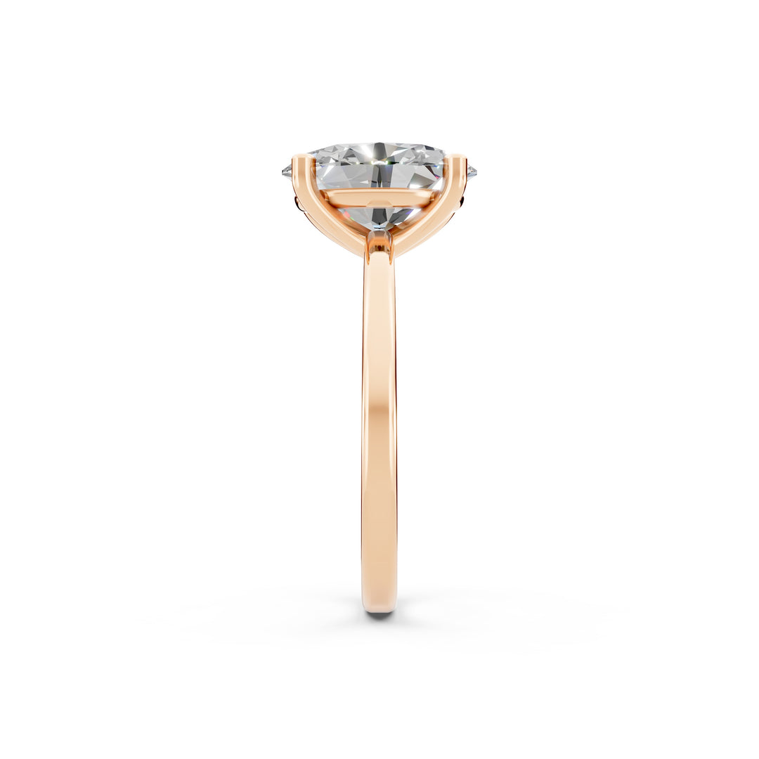 Esha Oval Solitaire Diamond Womens Ring