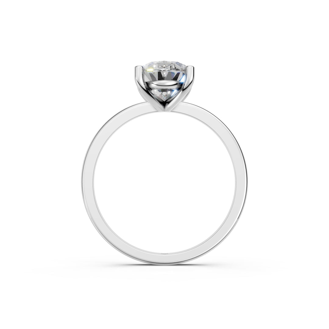 Esha Oval Solitaire Diamond Womens Ring