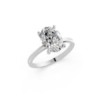 Load image into Gallery viewer, Esha Oval Solitaire Diamond Womens Ring
