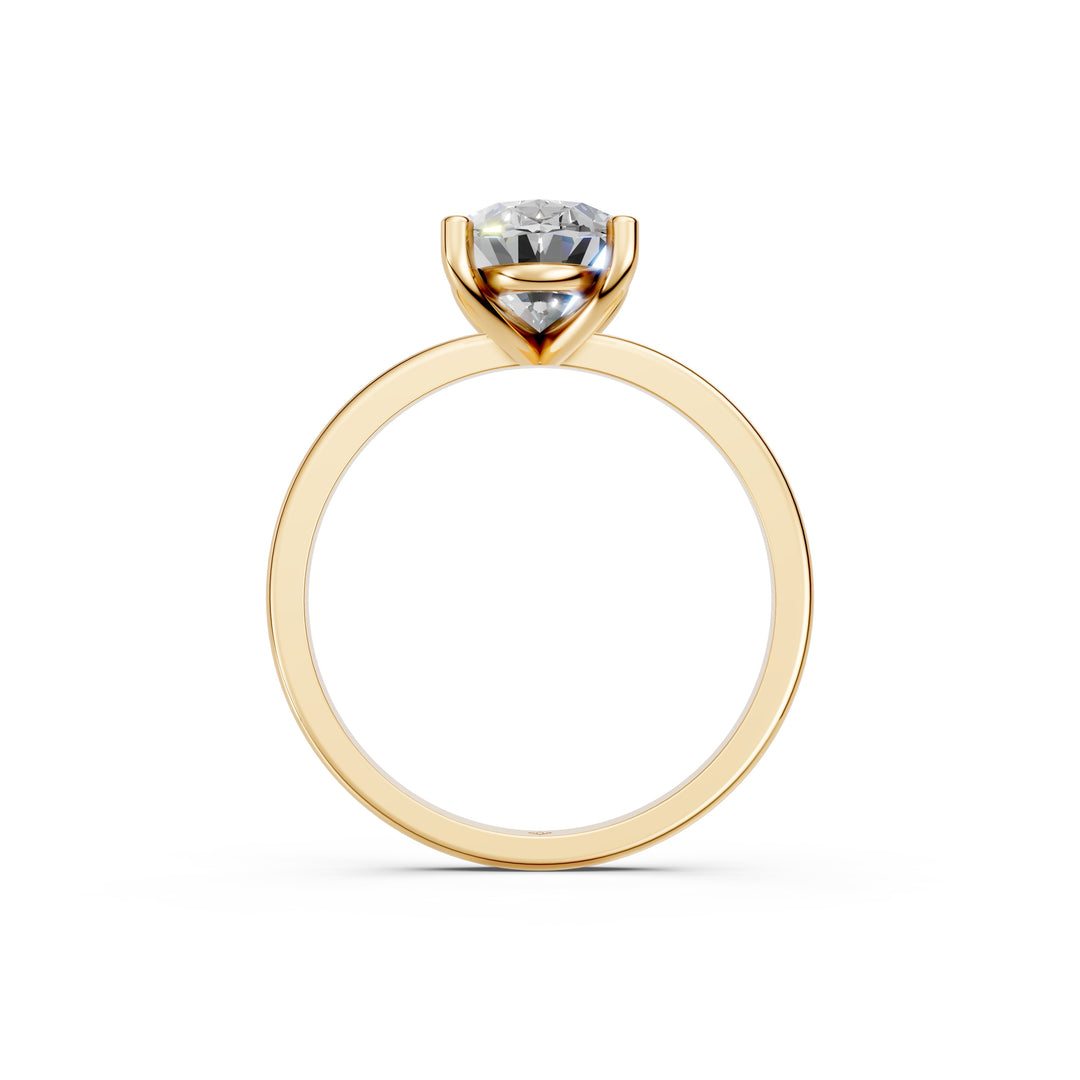 Esha Oval Solitaire Diamond Womens Ring