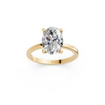 Load image into Gallery viewer, Esha Oval Solitaire Diamond Womens Ring
