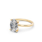 Load image into Gallery viewer, Esha Oval Solitaire Diamond Womens Ring
