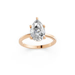 Load image into Gallery viewer, Erina Pear Solitaire Diamond Womens Ring
