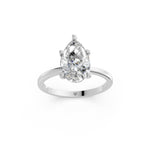 Load image into Gallery viewer, Erina Pear Solitaire Diamond Womens Ring
