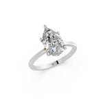 Load image into Gallery viewer, Erina Pear Solitaire Diamond Womens Ring
