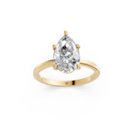 Load image into Gallery viewer, Erina Pear Solitaire Diamond Womens Ring
