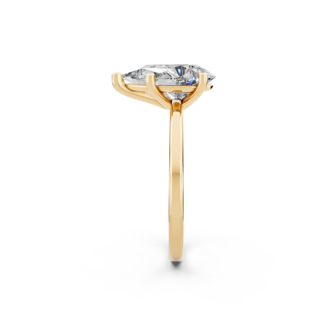 Erina Pear Solitaire Diamond Womens Ring