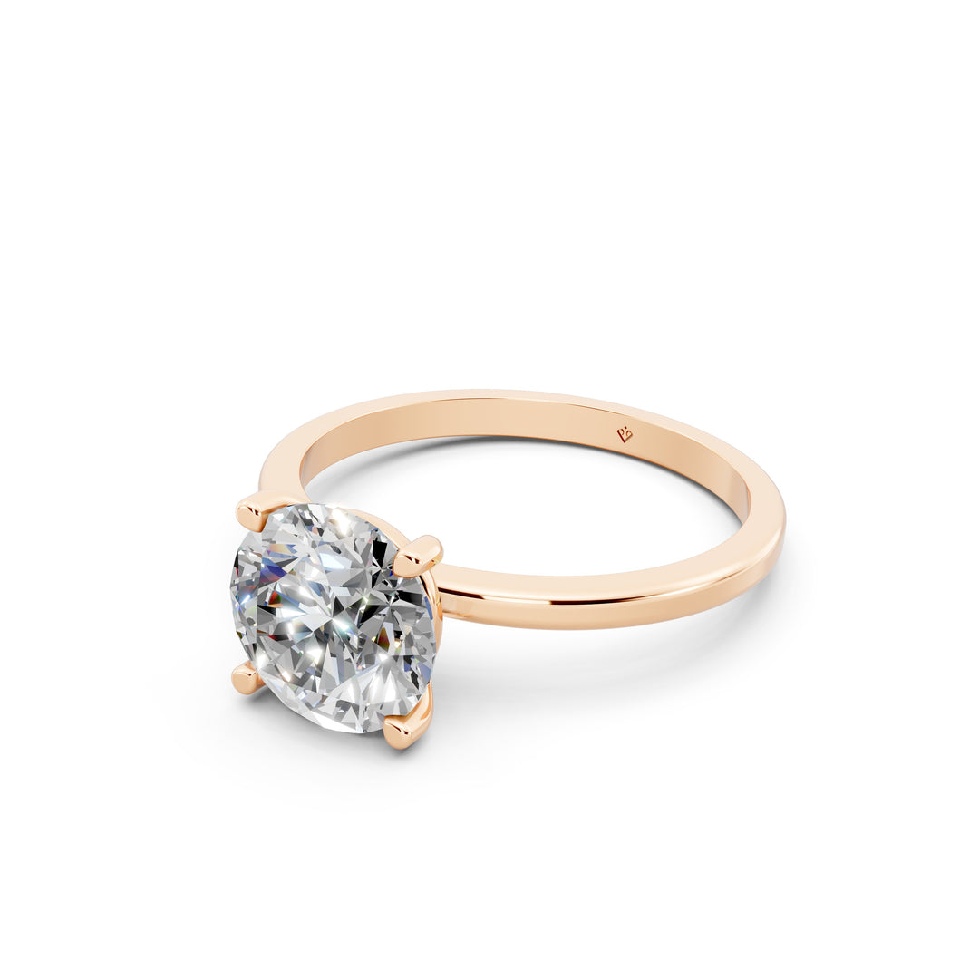 Eraza Round Solitaire Diamond Womens Ring