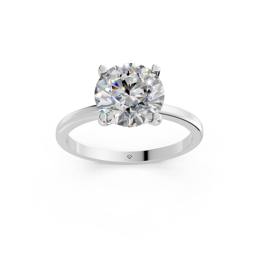 Eraza Round Solitaire Diamond Womens Ring