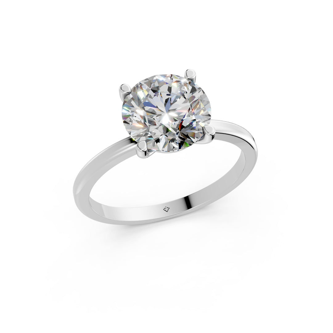 Eraza Round Solitaire Diamond Womens Ring