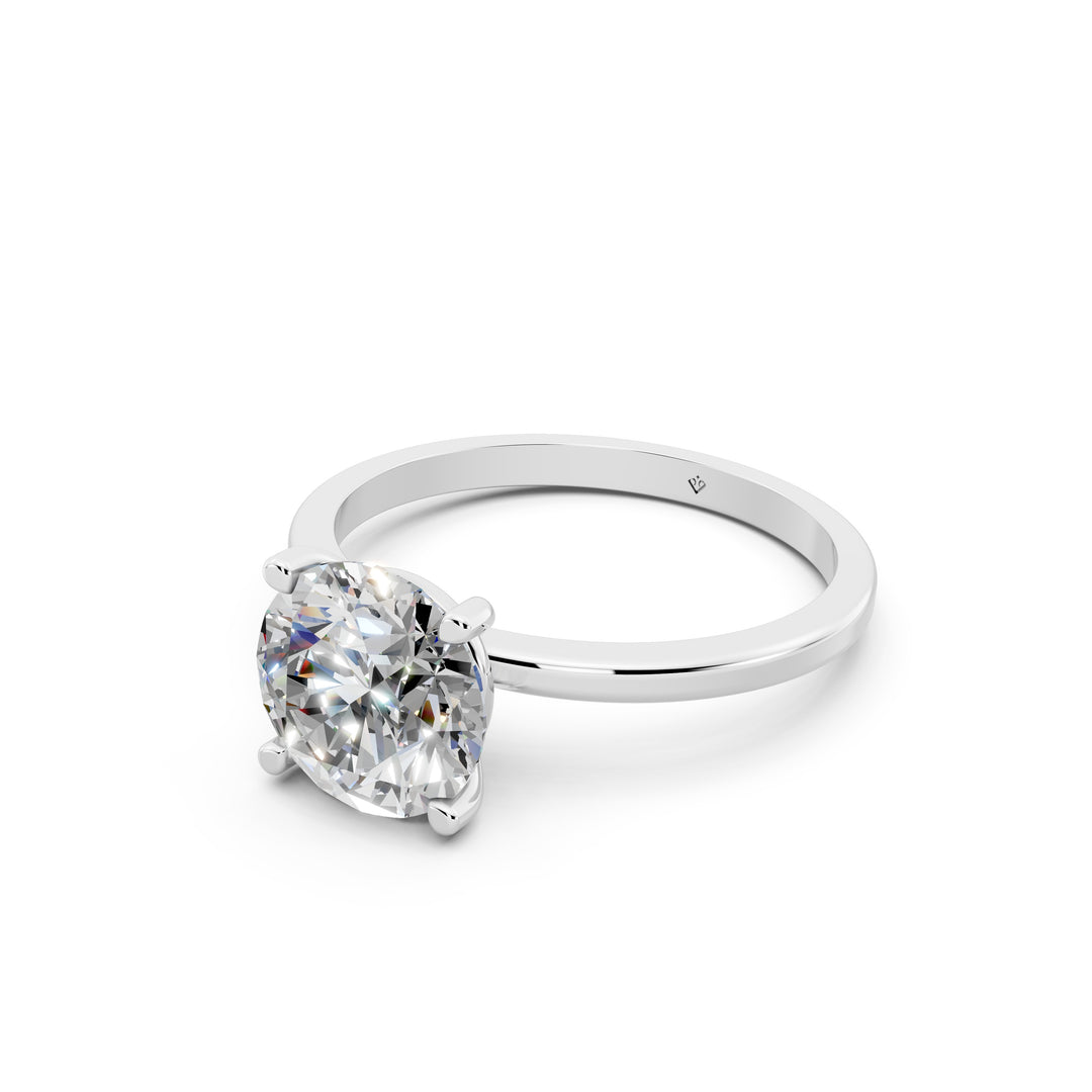 Eraza Round Solitaire Diamond Womens Ring