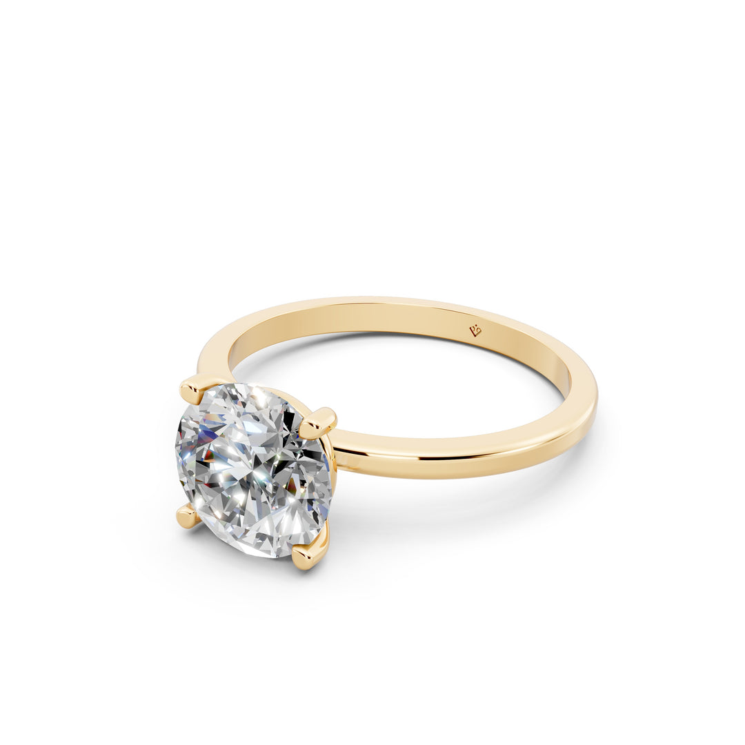 Eraza Round Solitaire Diamond Womens Ring