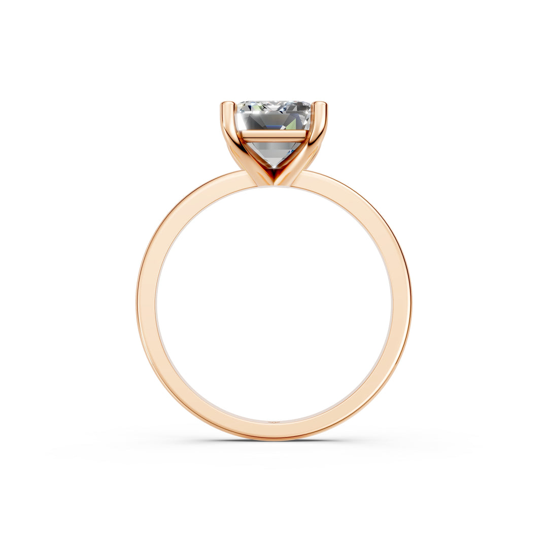 Enira Emerald Solitaire Diamond Womens Ring