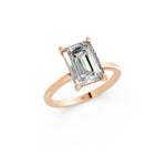 Load image into Gallery viewer, Enira Emerald Solitaire Diamond Womens Ring

