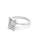 Load image into Gallery viewer, Enira Emerald Solitaire Diamond Womens Ring
