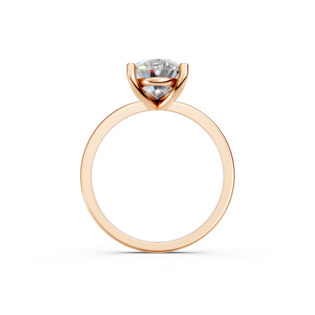 Enaya Oval Solitaire Diamond Womens Ring