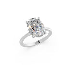 Load image into Gallery viewer, Enaya Oval Solitaire Diamond Womens Ring
