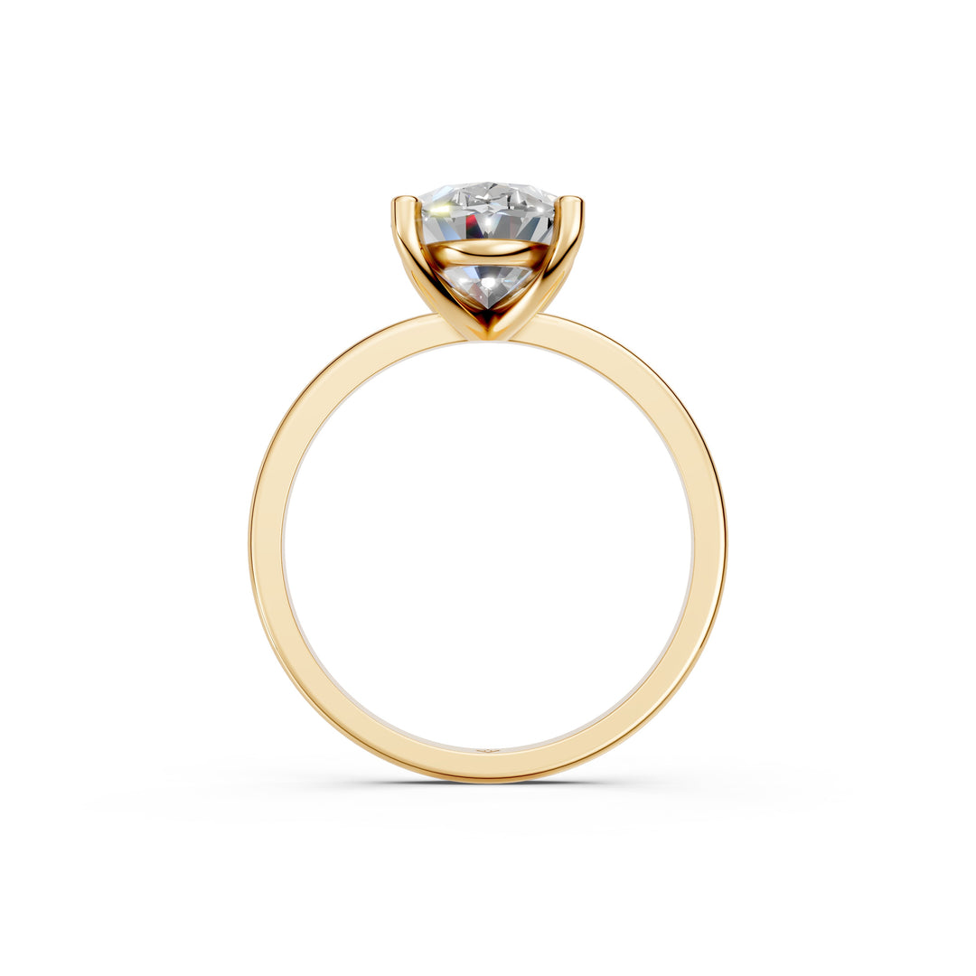 Enaya Oval Solitaire Diamond Womens Ring