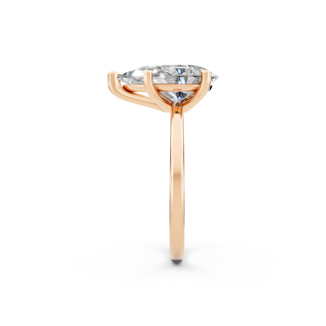 Emira Pear Solitaire Diamond Womens Ring