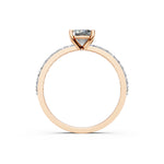 Load image into Gallery viewer, Elvia Emerald Solitaire Diamond Womens Ring
