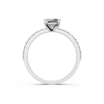 Load image into Gallery viewer, Elvia Emerald Solitaire Diamond Womens Ring
