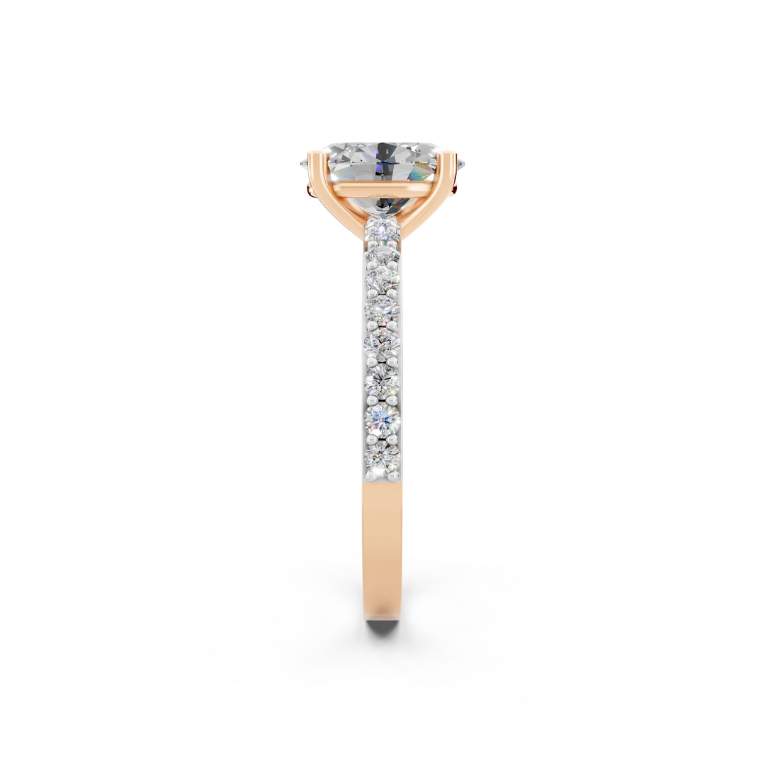 Elora Oval Solitaire Diamond Womens Ring