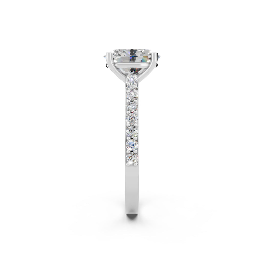 Elora Oval Solitaire Diamond Womens Ring