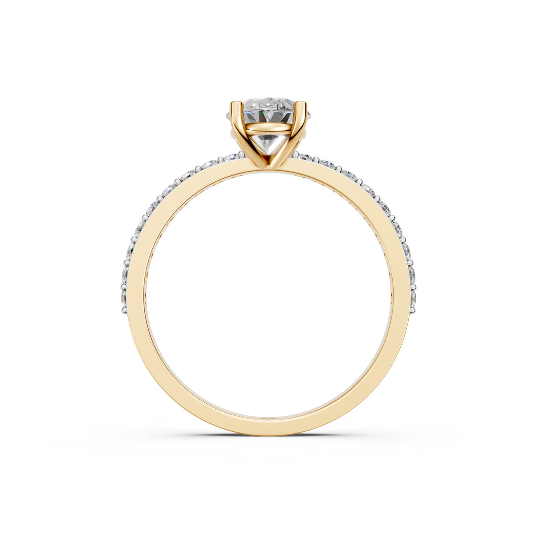 Elora Oval Solitaire Diamond Womens Ring