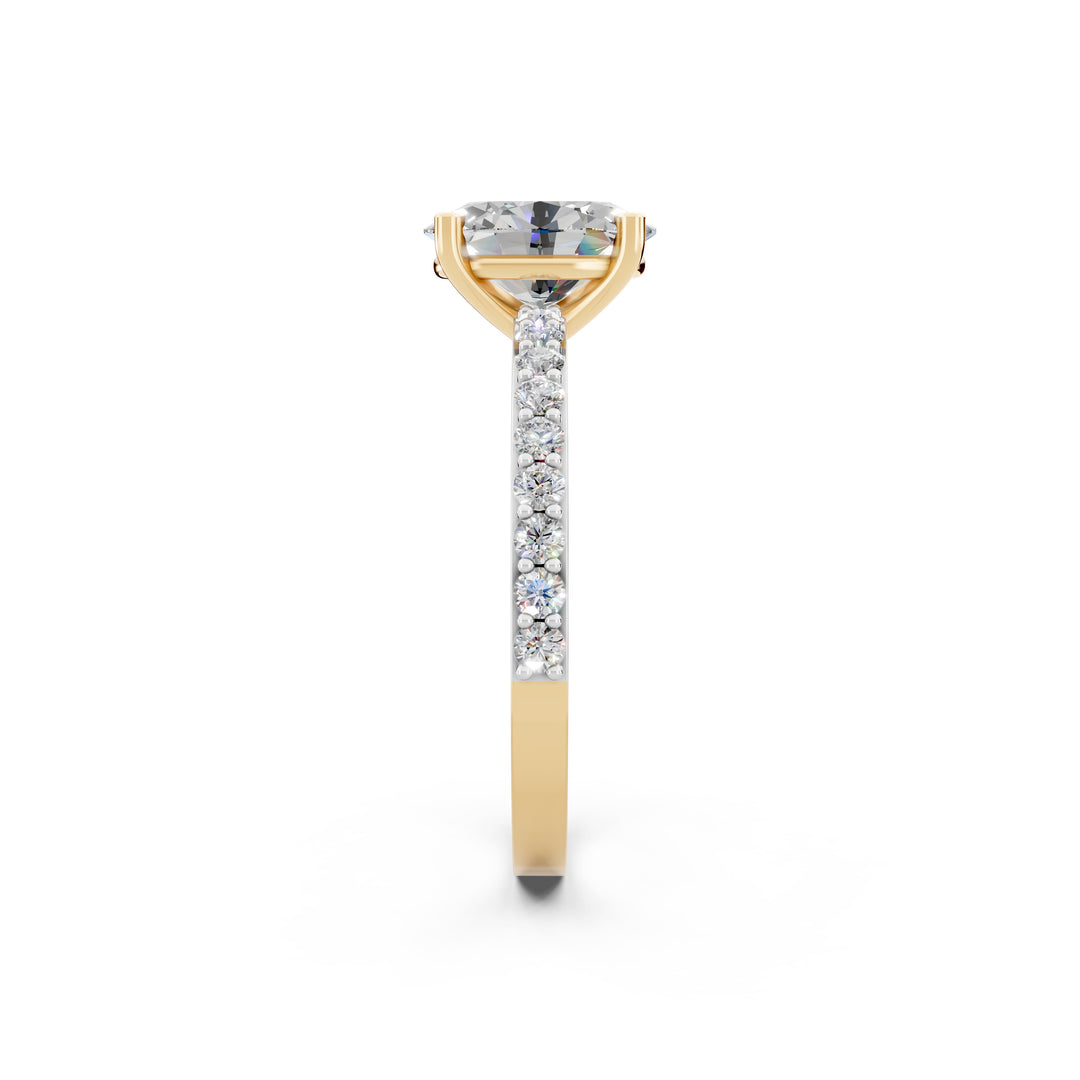 Elora Oval Solitaire Diamond Womens Ring