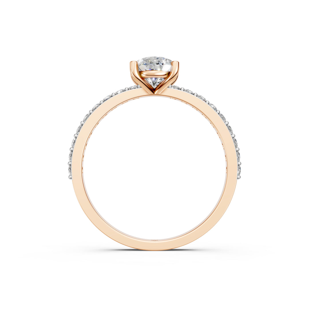Elira Pear Solitaire Diamond Womens Ring