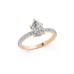 Load image into Gallery viewer, Elira Pear Solitaire Diamond Womens Ring
