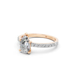 Load image into Gallery viewer, Elira Pear Solitaire Diamond Womens Ring
