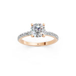 Load image into Gallery viewer, Elina Round Solitaire Diamond Womens Ring
