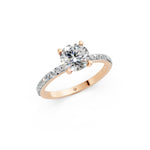 Load image into Gallery viewer, Elina Round Solitaire Diamond Womens Ring
