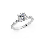 Load image into Gallery viewer, Elina Round Solitaire Diamond Womens Ring
