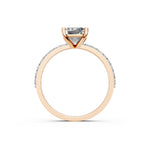 Load image into Gallery viewer, Elara emerald Solitaire Diamond Womens Ring
