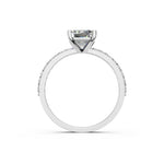 Load image into Gallery viewer, Elara emerald Solitaire Diamond Womens Ring
