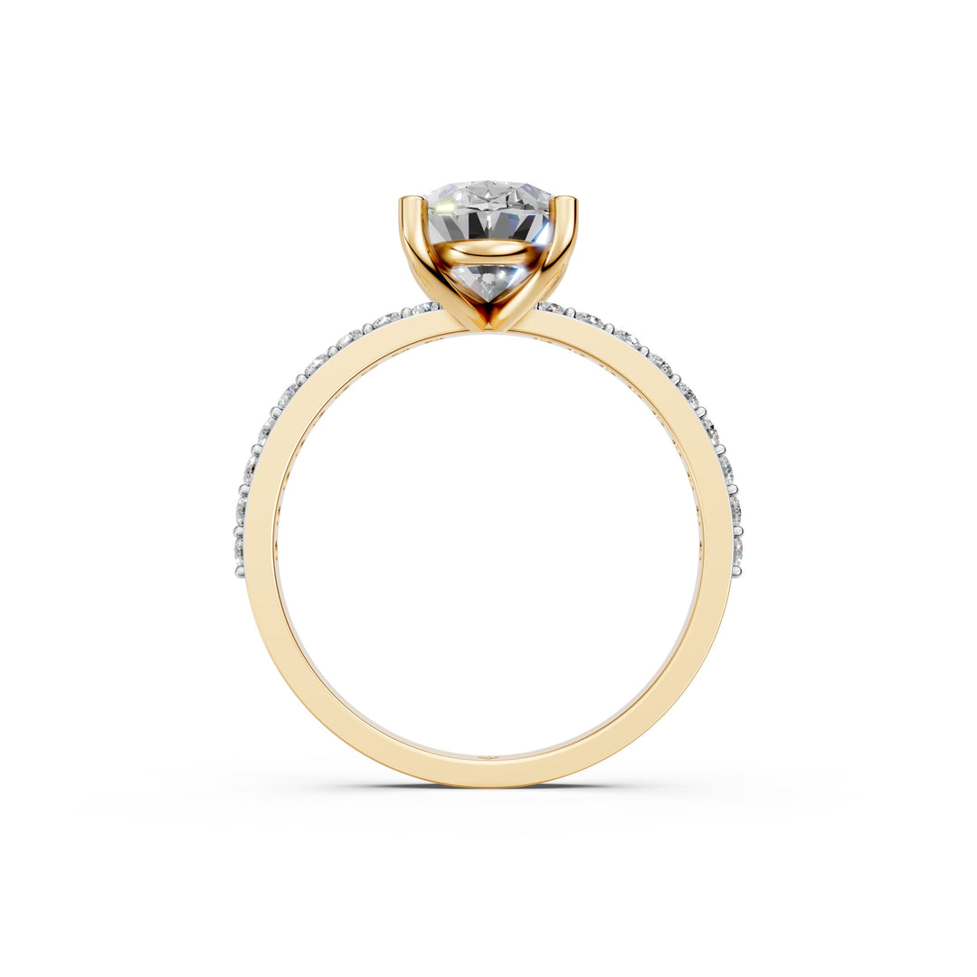Eaira Oval Solitaire Diamond Womens Ring