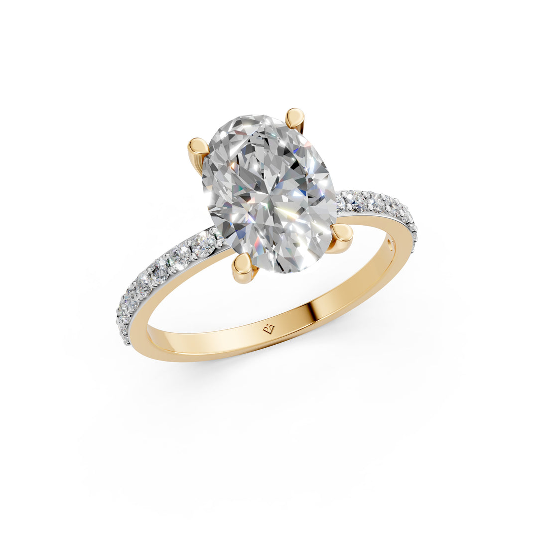 Eaira Oval Solitaire Diamond Womens Ring
