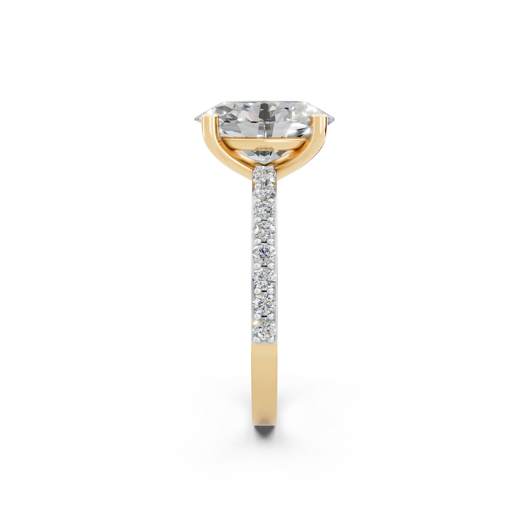 Eaira Oval Solitaire Diamond Womens Ring