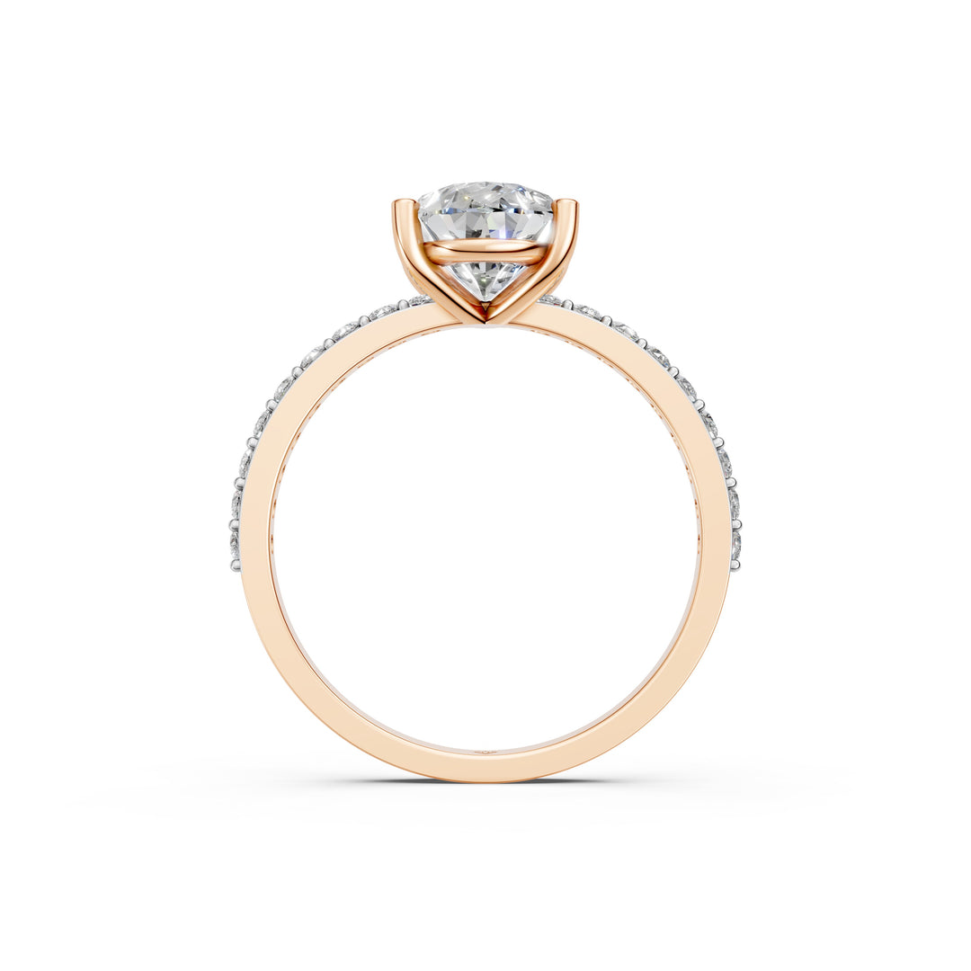 Dulara Pear Solitaire Diamond Womens Ring